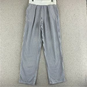 TRAFALUC Zara Pull On Pants Women's Medium White Black Striped Pleated Front